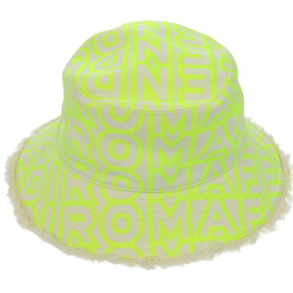 Fendi Marc Jacobs Collaboration Bucket Hat Cotton Polyester Neon Yellow Hat